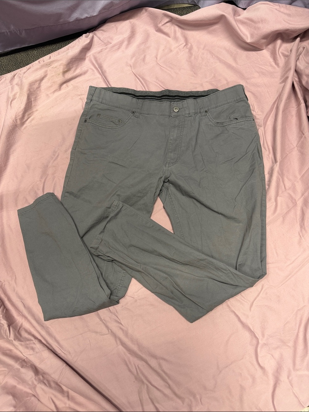 Mason Gray Straight Fit Stretch Pants